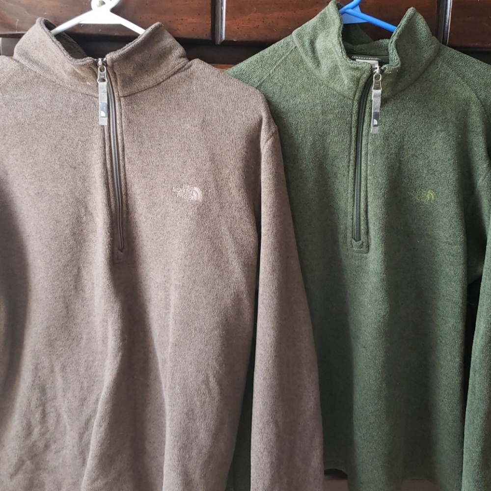 The North Face mens three quarter fleece zip up